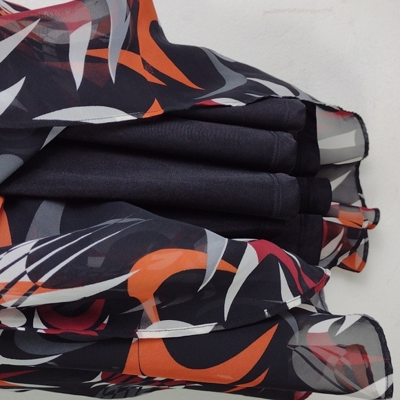 BISOU BISOU Black Very Leather Like Strap Modern Art Graphic Captivating Tank - Picture 7 of 16